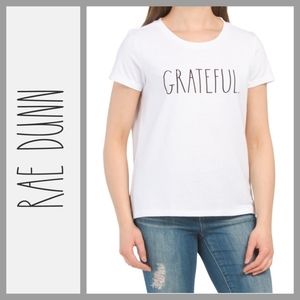🆕️🏷 Rae Dunn GRATEFUL Signature T-Shirt